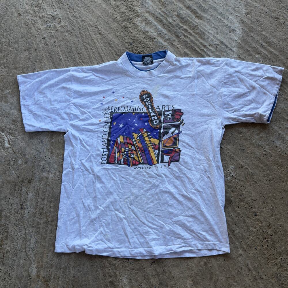 Vintage 90s Portland Center For Performing Arts Shirt Graphic Men's XL Dbl Layer